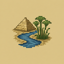 Pixel art identity emblem for Egypt