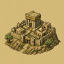 Pixel art identity emblem for Jerusalem